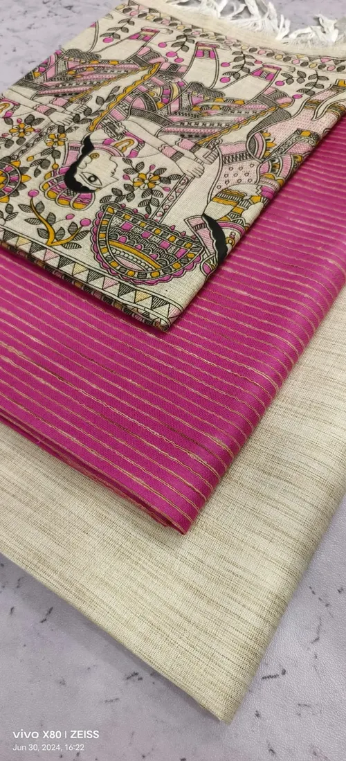 Premium Dupion Silk Elegance — Screen Print Edition
